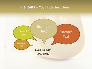 Dairy Produce Foodstuffs. Shot In A Studio. PowerPoint Template