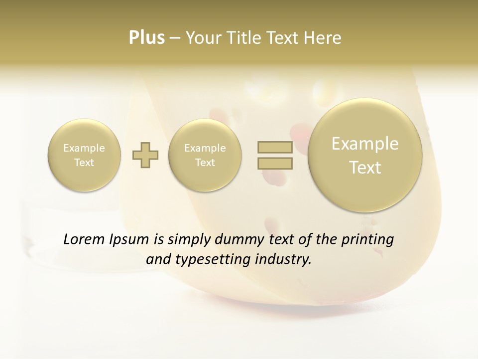 Dairy Produce Foodstuffs. Shot In A Studio. PowerPoint Template
