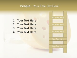 Dairy Produce Foodstuffs. Shot In A Studio. PowerPoint Template