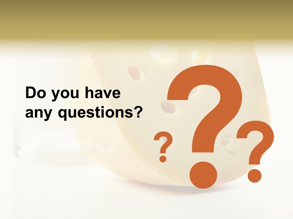 Dairy Produce Foodstuffs. Shot In A Studio. PowerPoint Template