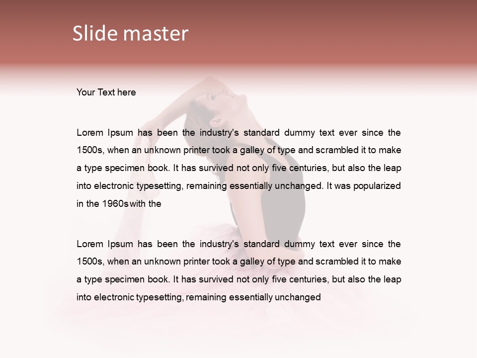 High Key Portrait Of A Ballerina, Ballet Dancer. Studio Shoot PowerPoint Template