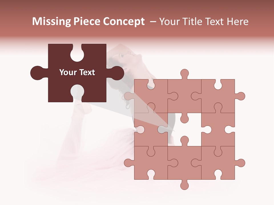 High Key Portrait Of A Ballerina, Ballet Dancer. Studio Shoot PowerPoint Template