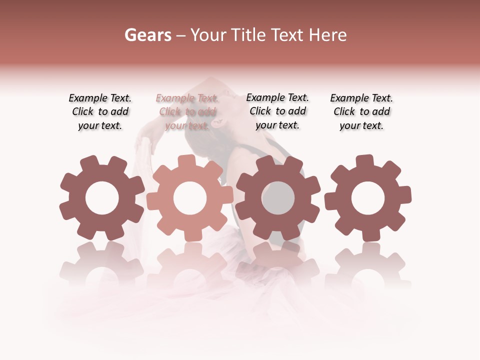 High Key Portrait Of A Ballerina, Ballet Dancer. Studio Shoot PowerPoint Template