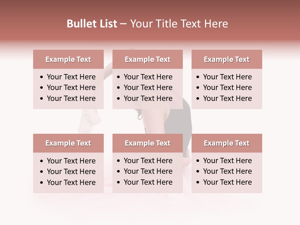 High Key Portrait Of A Ballerina, Ballet Dancer. Studio Shoot PowerPoint Template