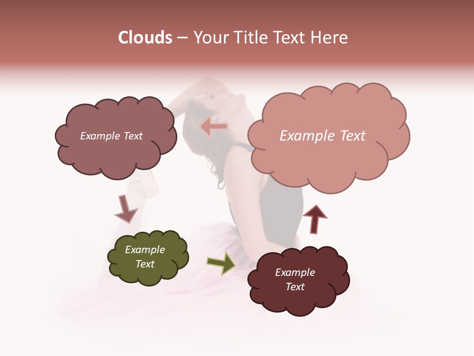 High Key Portrait Of A Ballerina, Ballet Dancer. Studio Shoot PowerPoint Template