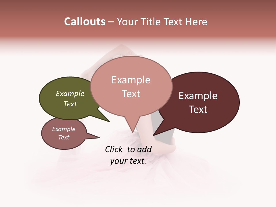 High Key Portrait Of A Ballerina, Ballet Dancer. Studio Shoot PowerPoint Template