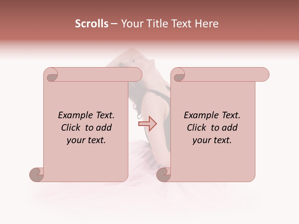 High Key Portrait Of A Ballerina, Ballet Dancer. Studio Shoot PowerPoint Template