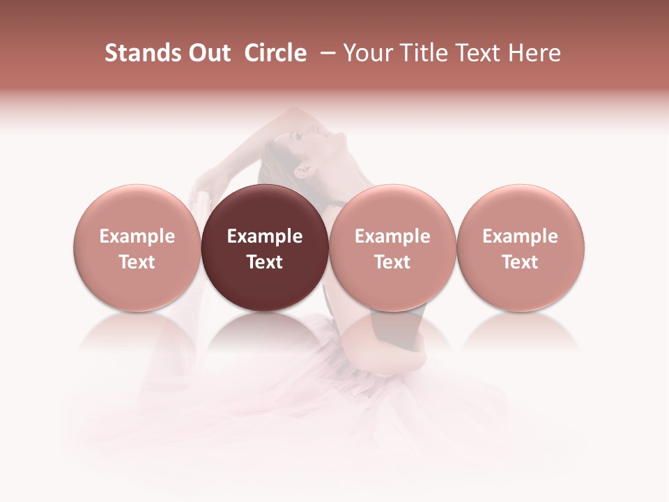 High Key Portrait Of A Ballerina, Ballet Dancer. Studio Shoot PowerPoint Template