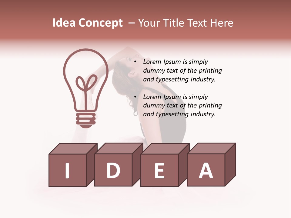 High Key Portrait Of A Ballerina, Ballet Dancer. Studio Shoot PowerPoint Template