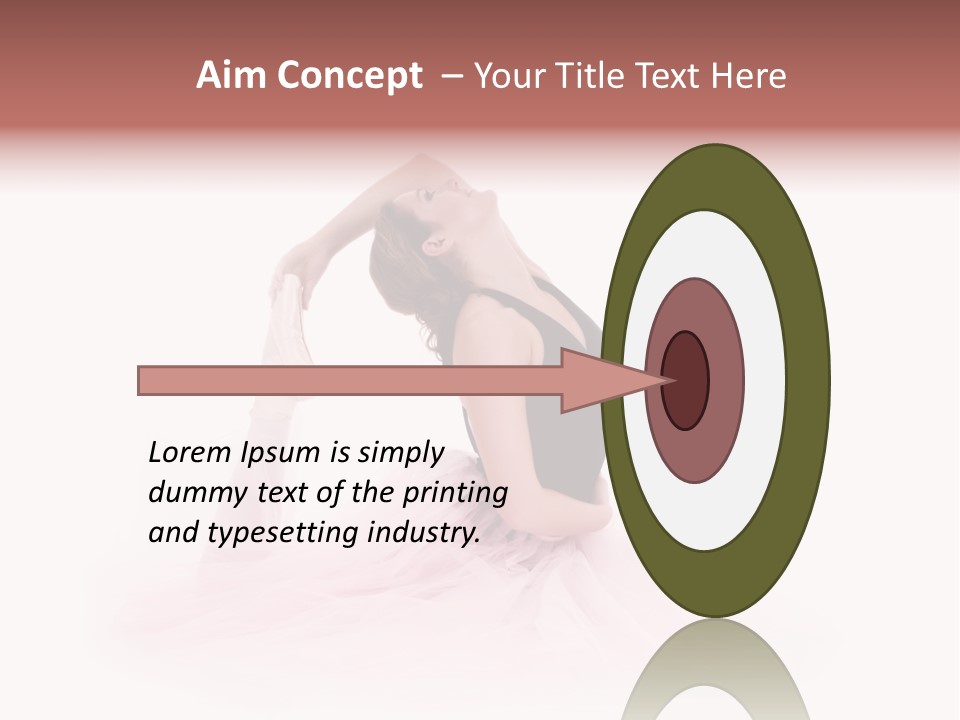 High Key Portrait Of A Ballerina, Ballet Dancer. Studio Shoot PowerPoint Template