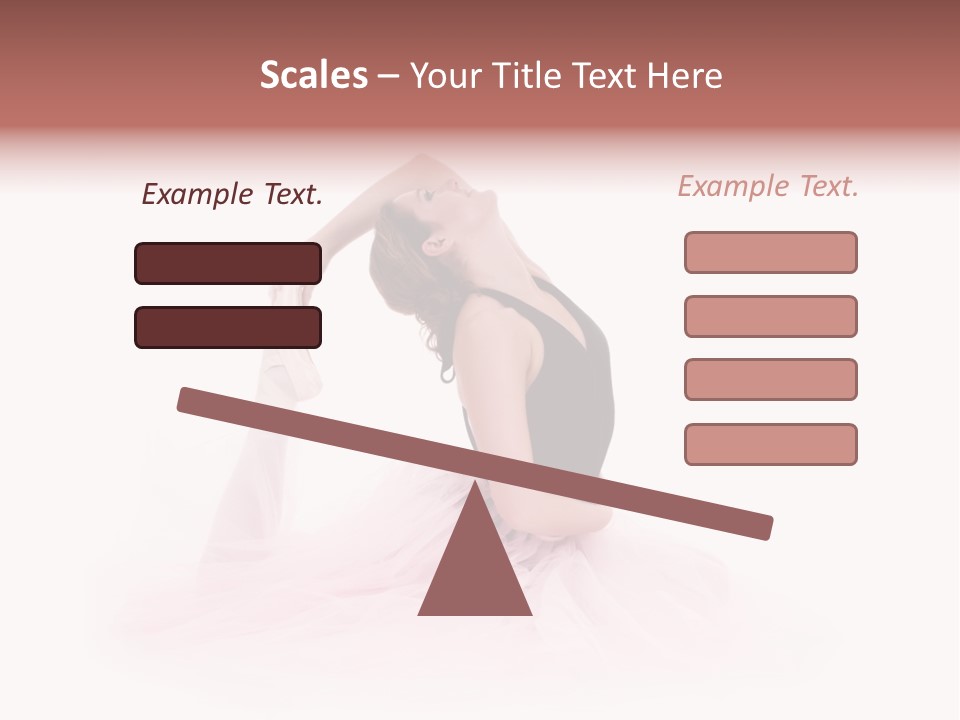 High Key Portrait Of A Ballerina, Ballet Dancer. Studio Shoot PowerPoint Template