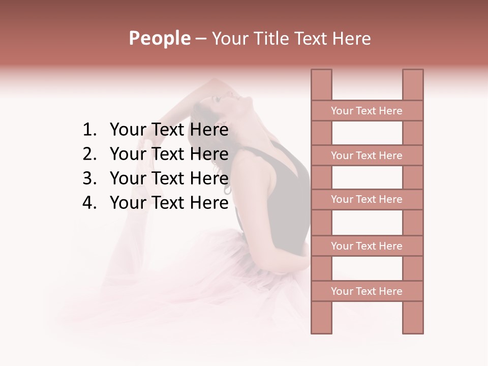 High Key Portrait Of A Ballerina, Ballet Dancer. Studio Shoot PowerPoint Template