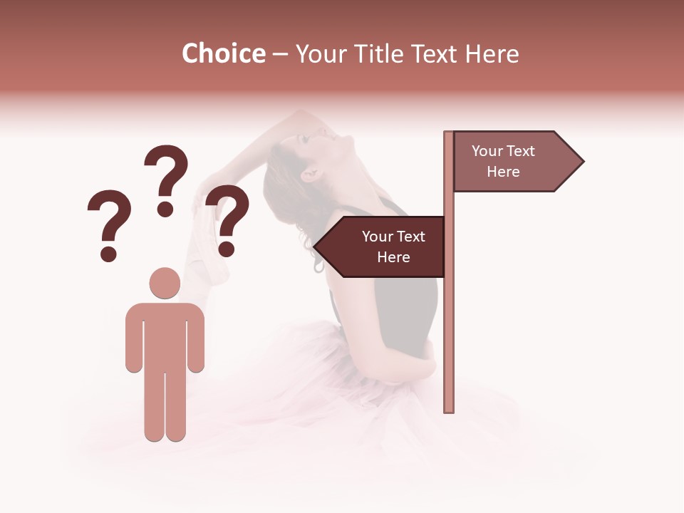 High Key Portrait Of A Ballerina, Ballet Dancer. Studio Shoot PowerPoint Template