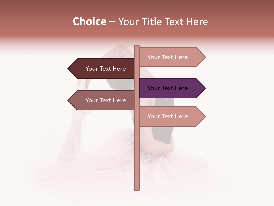 High Key Portrait Of A Ballerina, Ballet Dancer. Studio Shoot PowerPoint Template