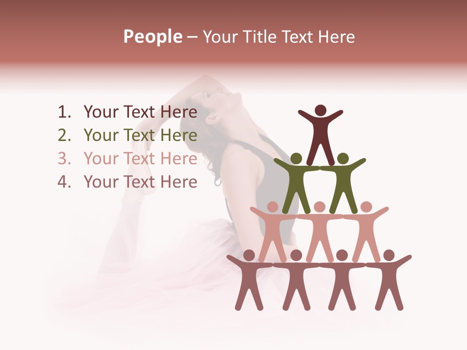 High Key Portrait Of A Ballerina, Ballet Dancer. Studio Shoot PowerPoint Template