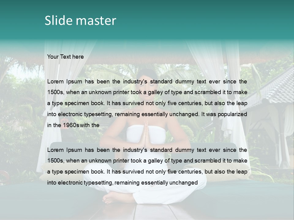 20-25 Years Woman Portrait During Yoga At Exotic Surrounding, Bali Indonesia PowerPoint Template