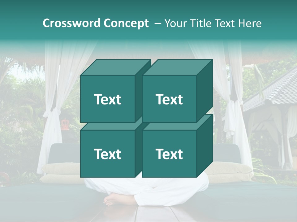 20-25 Years Woman Portrait During Yoga At Exotic Surrounding, Bali Indonesia PowerPoint Template