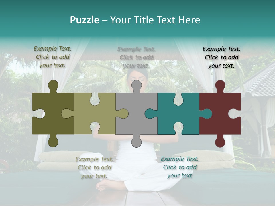 20-25 Years Woman Portrait During Yoga At Exotic Surrounding, Bali Indonesia PowerPoint Template