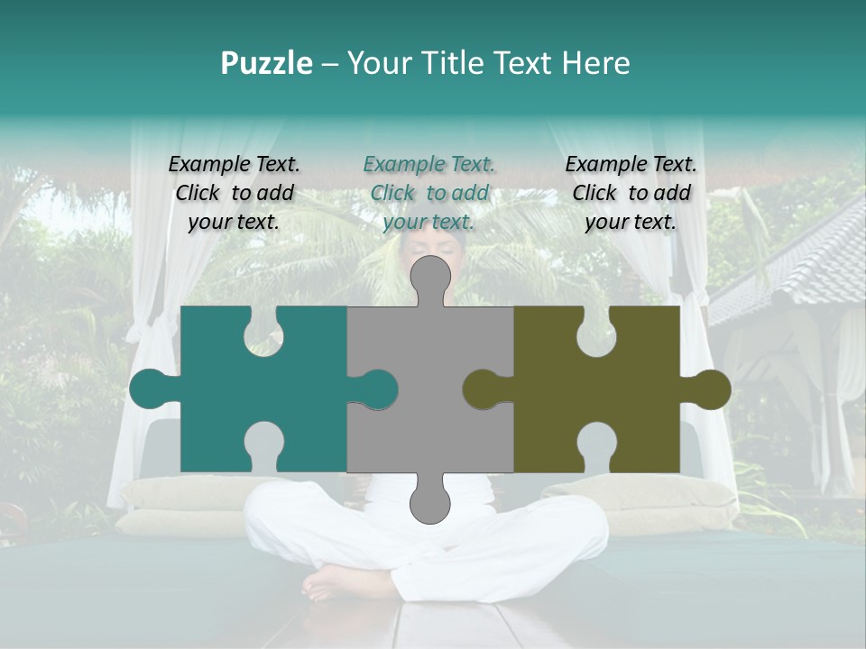 20-25 Years Woman Portrait During Yoga At Exotic Surrounding, Bali Indonesia PowerPoint Template