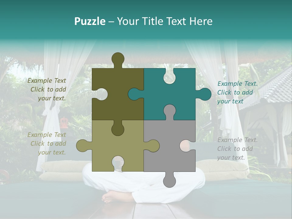 20-25 Years Woman Portrait During Yoga At Exotic Surrounding, Bali Indonesia PowerPoint Template