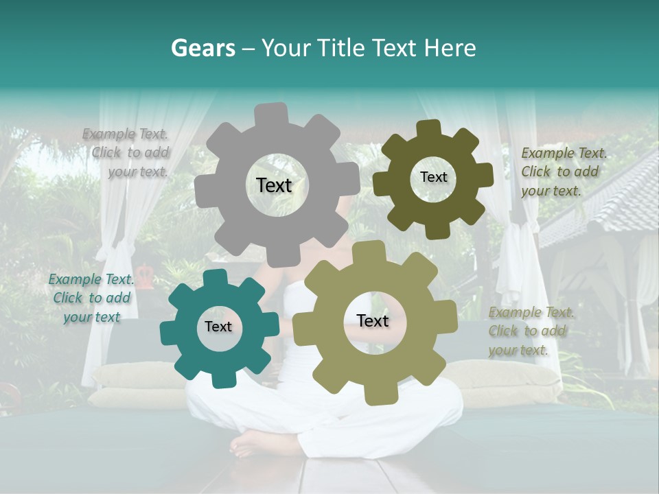 20-25 Years Woman Portrait During Yoga At Exotic Surrounding, Bali Indonesia PowerPoint Template