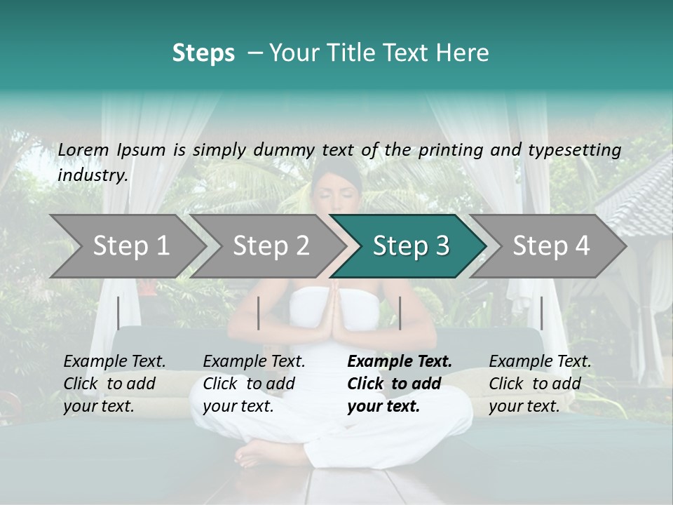 20-25 Years Woman Portrait During Yoga At Exotic Surrounding, Bali Indonesia PowerPoint Template