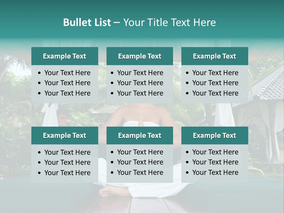 20-25 Years Woman Portrait During Yoga At Exotic Surrounding, Bali Indonesia PowerPoint Template