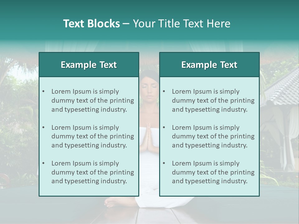 20-25 Years Woman Portrait During Yoga At Exotic Surrounding, Bali Indonesia PowerPoint Template