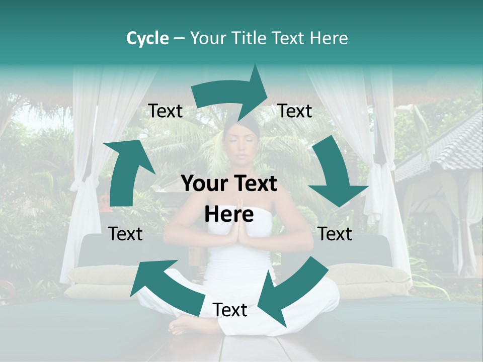 20-25 Years Woman Portrait During Yoga At Exotic Surrounding, Bali Indonesia PowerPoint Template