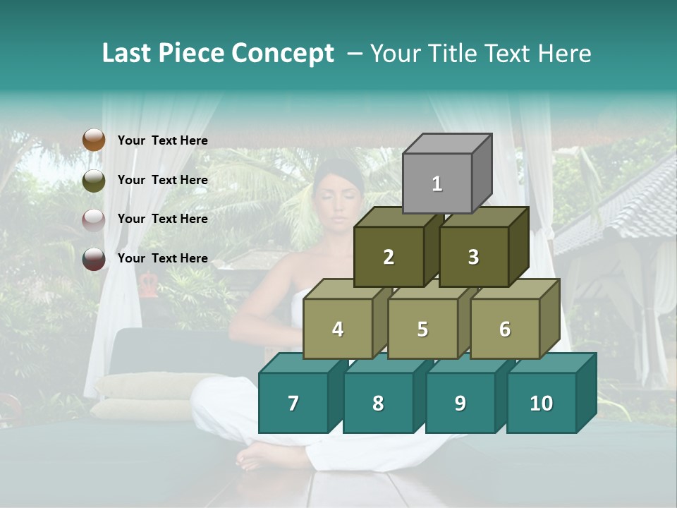 20-25 Years Woman Portrait During Yoga At Exotic Surrounding, Bali Indonesia PowerPoint Template