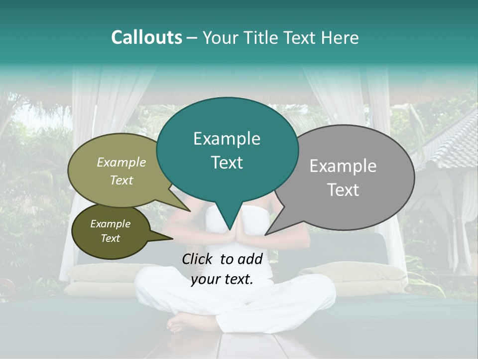 20-25 Years Woman Portrait During Yoga At Exotic Surrounding, Bali Indonesia PowerPoint Template