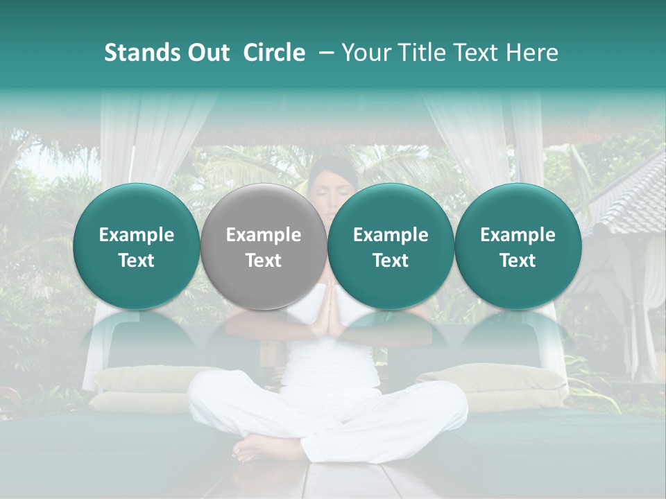 20-25 Years Woman Portrait During Yoga At Exotic Surrounding, Bali Indonesia PowerPoint Template