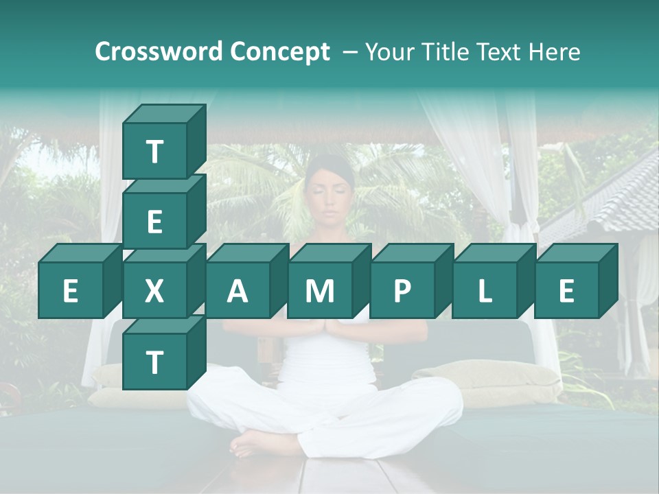 20-25 Years Woman Portrait During Yoga At Exotic Surrounding, Bali Indonesia PowerPoint Template