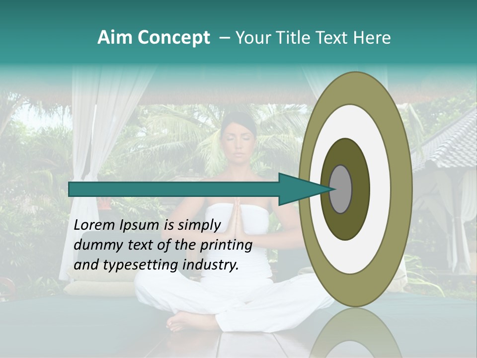 20-25 Years Woman Portrait During Yoga At Exotic Surrounding, Bali Indonesia PowerPoint Template