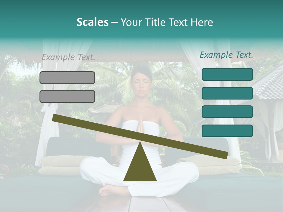 20-25 Years Woman Portrait During Yoga At Exotic Surrounding, Bali Indonesia PowerPoint Template