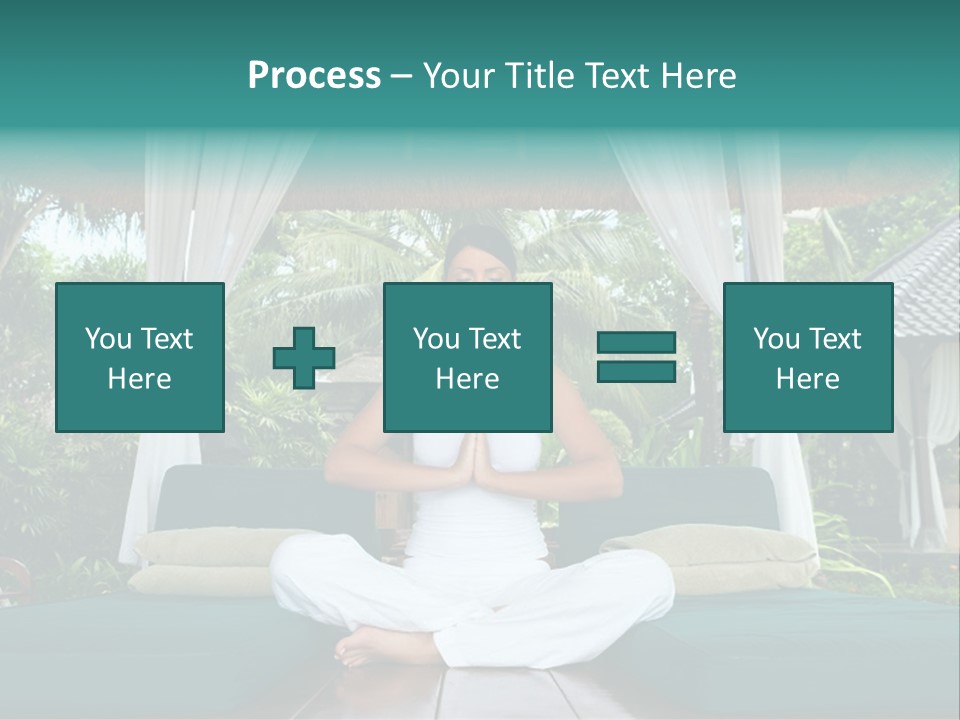 20-25 Years Woman Portrait During Yoga At Exotic Surrounding, Bali Indonesia PowerPoint Template