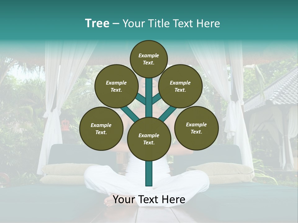 20-25 Years Woman Portrait During Yoga At Exotic Surrounding, Bali Indonesia PowerPoint Template