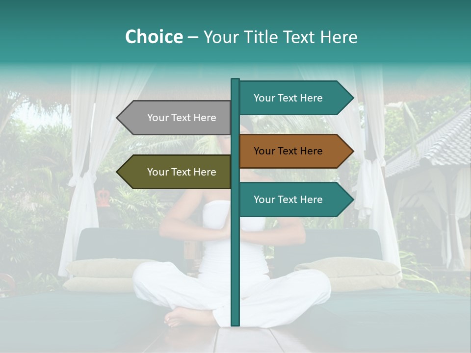 20-25 Years Woman Portrait During Yoga At Exotic Surrounding, Bali Indonesia PowerPoint Template