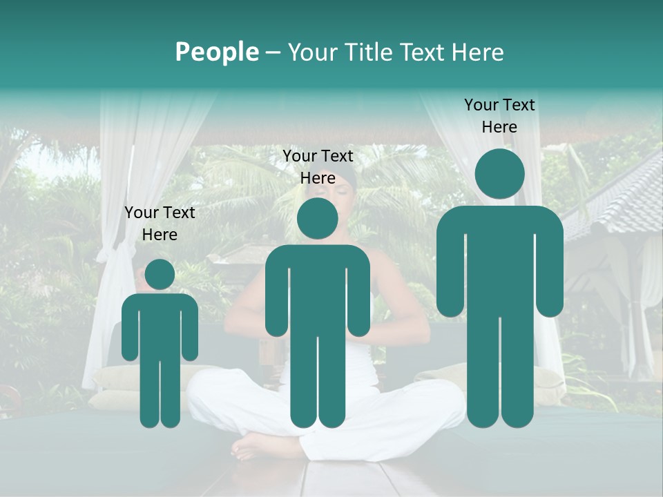 20-25 Years Woman Portrait During Yoga At Exotic Surrounding, Bali Indonesia PowerPoint Template