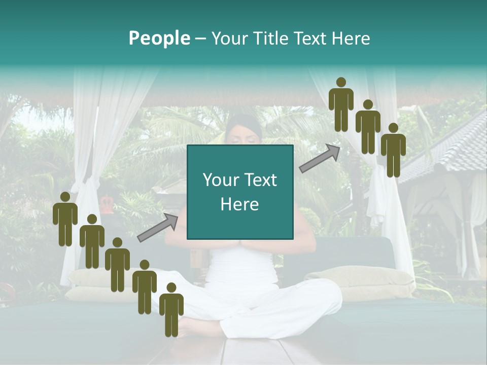 20-25 Years Woman Portrait During Yoga At Exotic Surrounding, Bali Indonesia PowerPoint Template