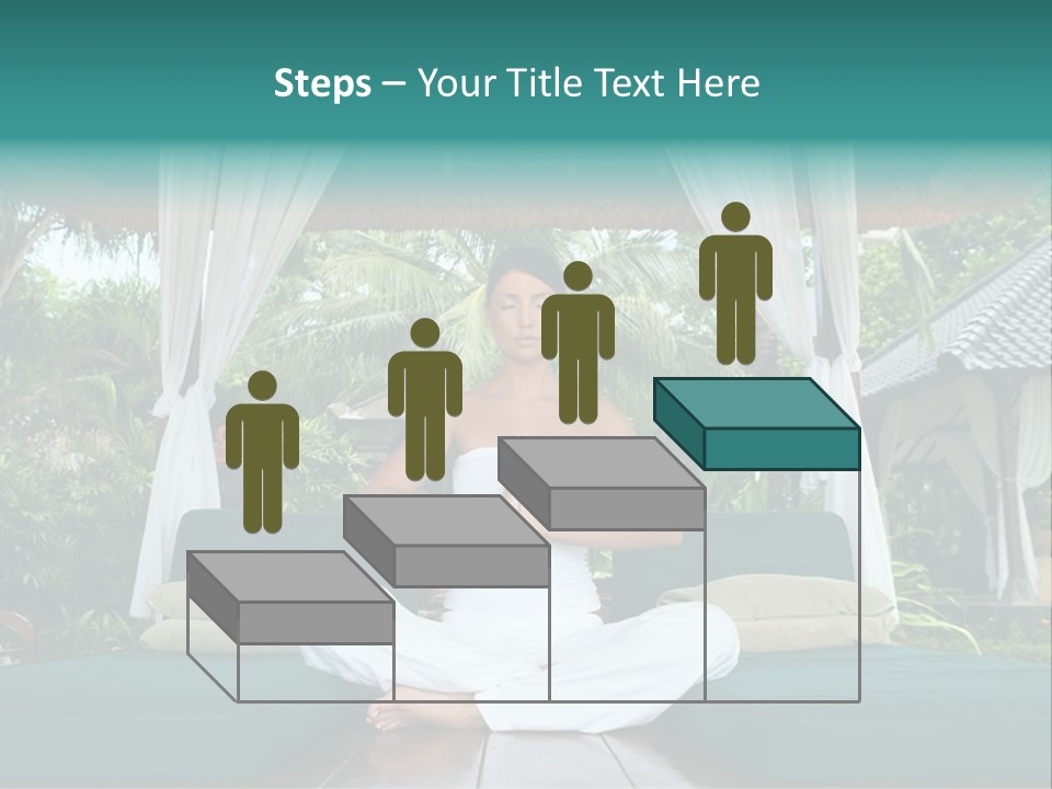 20-25 Years Woman Portrait During Yoga At Exotic Surrounding, Bali Indonesia PowerPoint Template