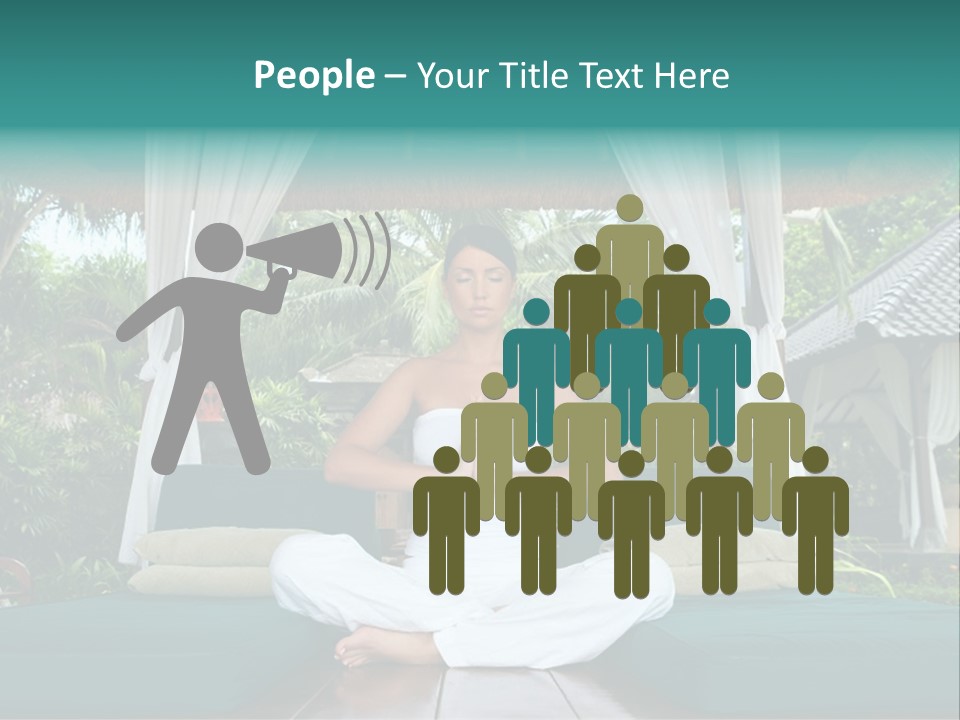 20-25 Years Woman Portrait During Yoga At Exotic Surrounding, Bali Indonesia PowerPoint Template