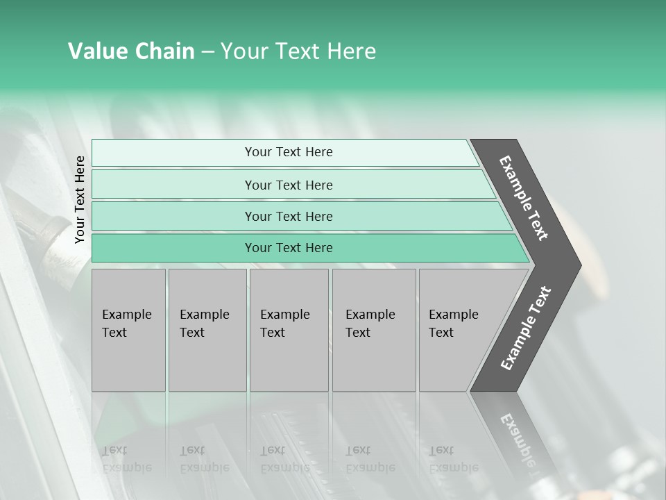 Large Interior With High Ceiling And Posh Chandeliers PowerPoint Template