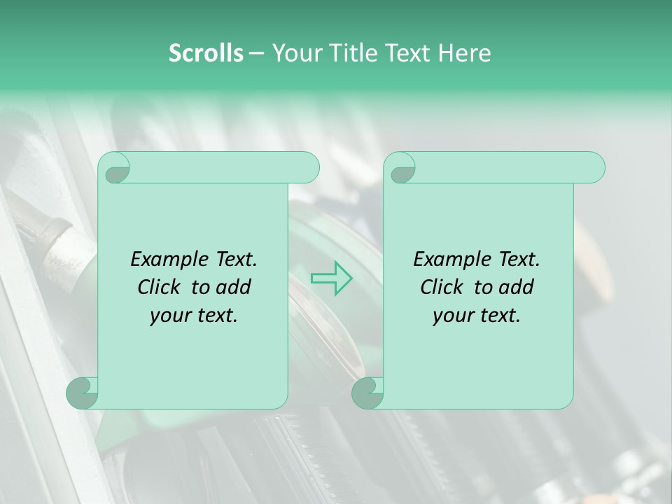 Large Interior With High Ceiling And Posh Chandeliers PowerPoint Template