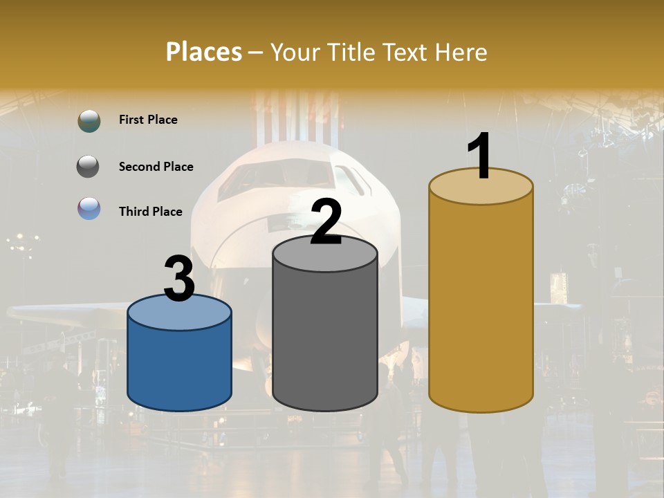 Editorial Use Only. Space Shuttle Enterprise At The National Air And Space Museum. PowerPoint Template