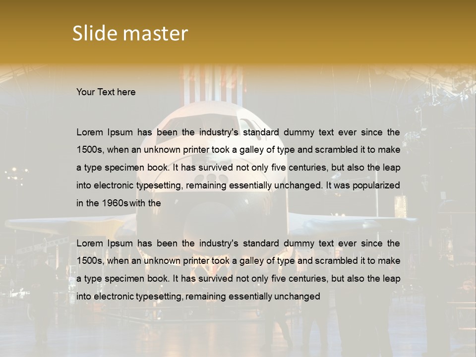 Editorial Use Only. Space Shuttle Enterprise At The National Air And Space Museum. PowerPoint Template