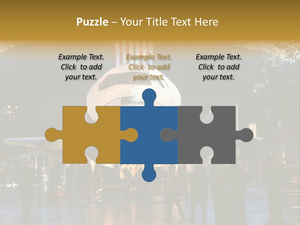 Editorial Use Only. Space Shuttle Enterprise At The National Air And Space Museum. PowerPoint Template