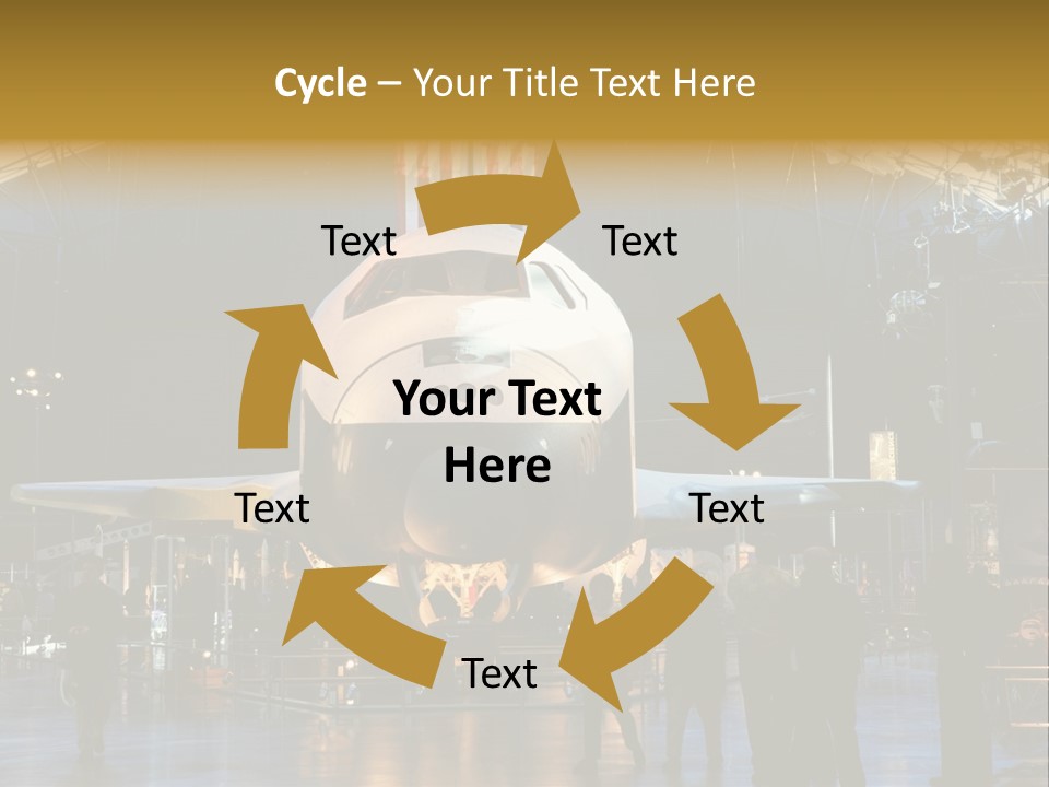 Editorial Use Only. Space Shuttle Enterprise At The National Air And Space Museum. PowerPoint Template
