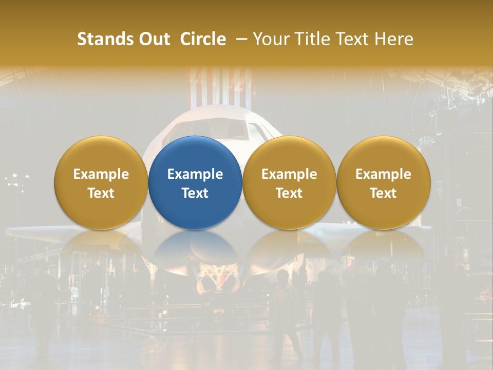 Editorial Use Only. Space Shuttle Enterprise At The National Air And Space Museum. PowerPoint Template