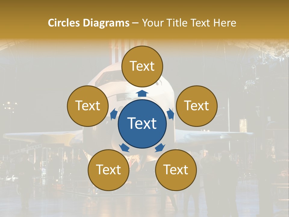 Editorial Use Only. Space Shuttle Enterprise At The National Air And Space Museum. PowerPoint Template